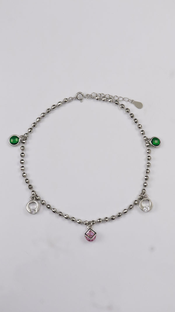 925 Sterling Silver Everyday Tiny Charm Anklets.