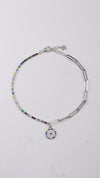 925 Sterling Silver Multicolour Nazariya Sparkle Anklets.