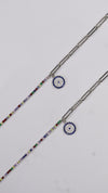 925 Sterling Silver Blue Nazariya Sparkle Anklets.
