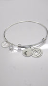 92.5 Sterling Silver Love Loop Charm Bracelet