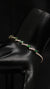 92.5 Sterling Silver Emerald Green Stone Spark Bracelet