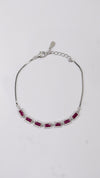 92.5 Sterling Silver Ruby Pop Bracelet