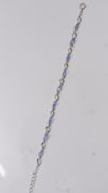 92.5 Sterling Silver Blue Wave Charm Bracelet