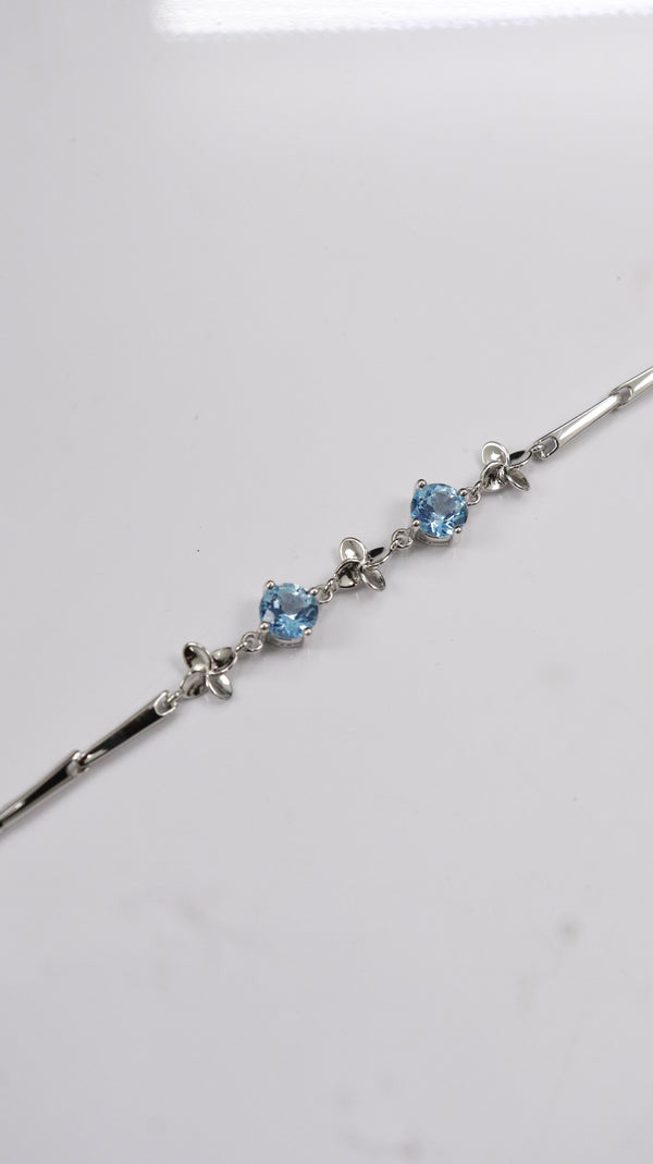 92.5 Sterling Silver Blue Flutter Bracelet
