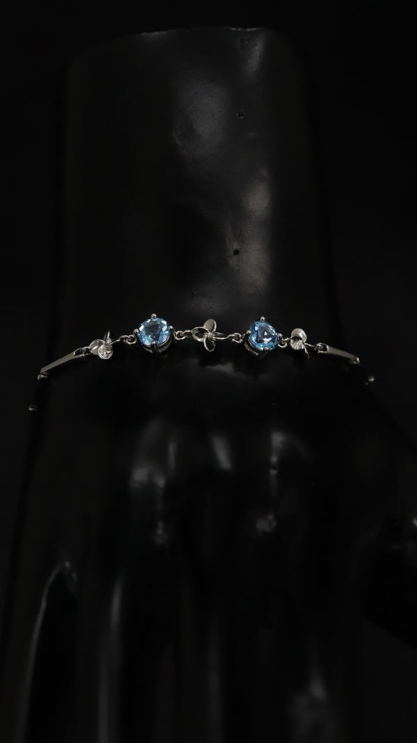 92.5 Sterling Silver Blue Flutter Bracelet