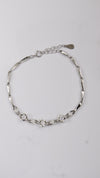 92.5 Sterling Silver Crystal Link Glow Bracelet