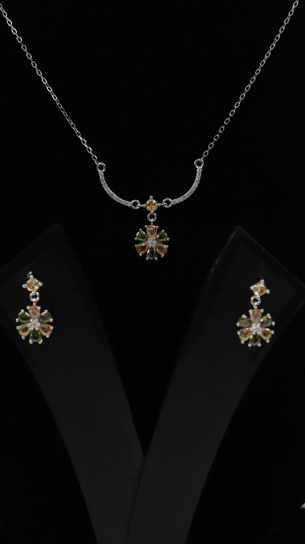 925 Silver Bloom Spark Set