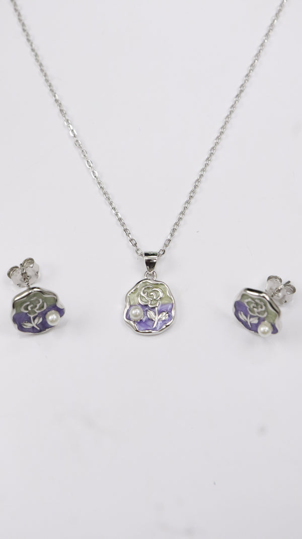 925 Silver Mini Bloom Pearl Set