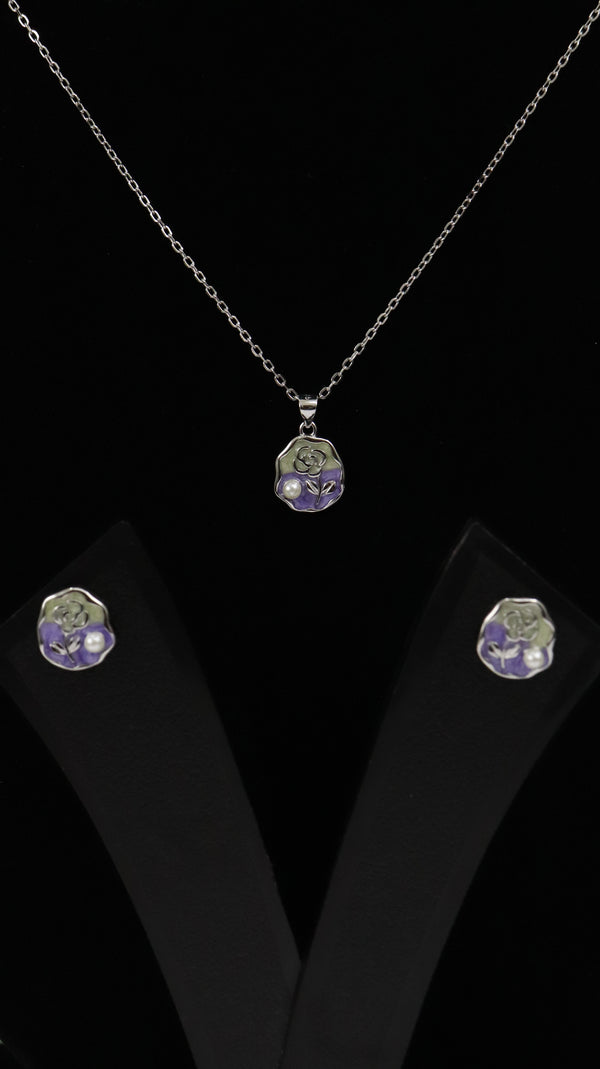 925 Silver Mini Bloom Pearl Set