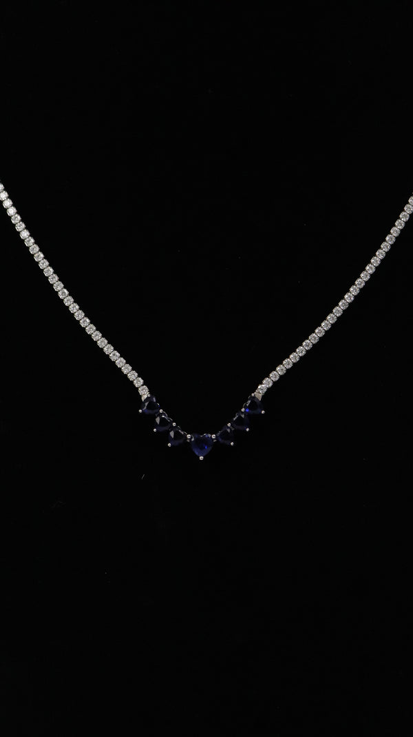 925 Silver Blue Heart Charm