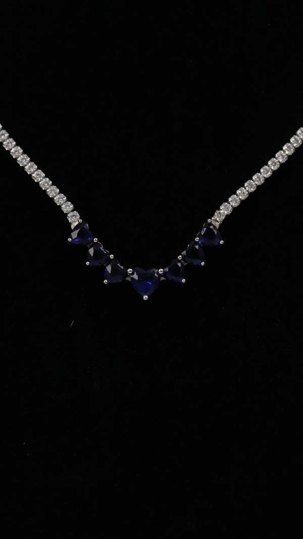 925 Silver Blue Heart Charm