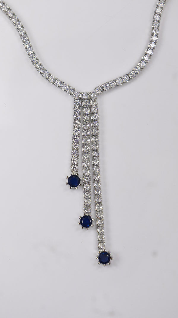 925 Silver Blue Drop Grace necklace