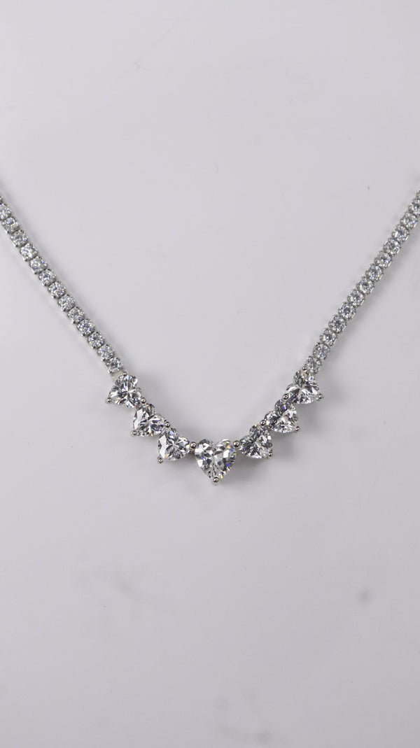 925 Silver Heartline Sparkle