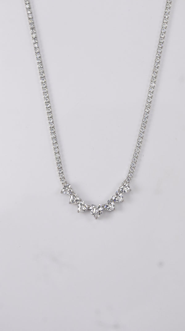925 Silver Heartline Sparkle