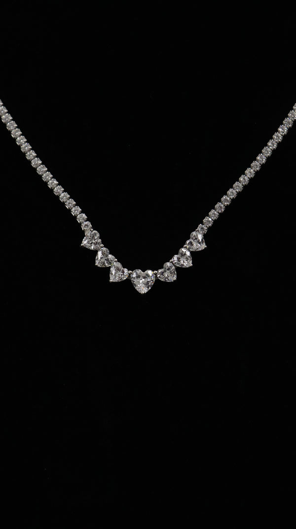 925 Silver Heartline Sparkle