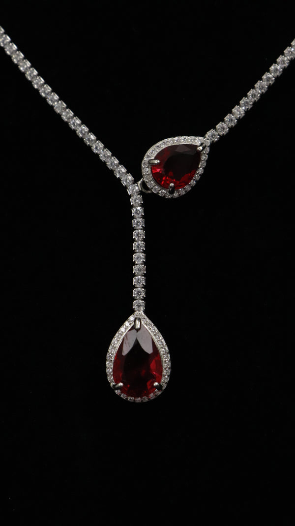 925 Silver Ruby Drop Grace