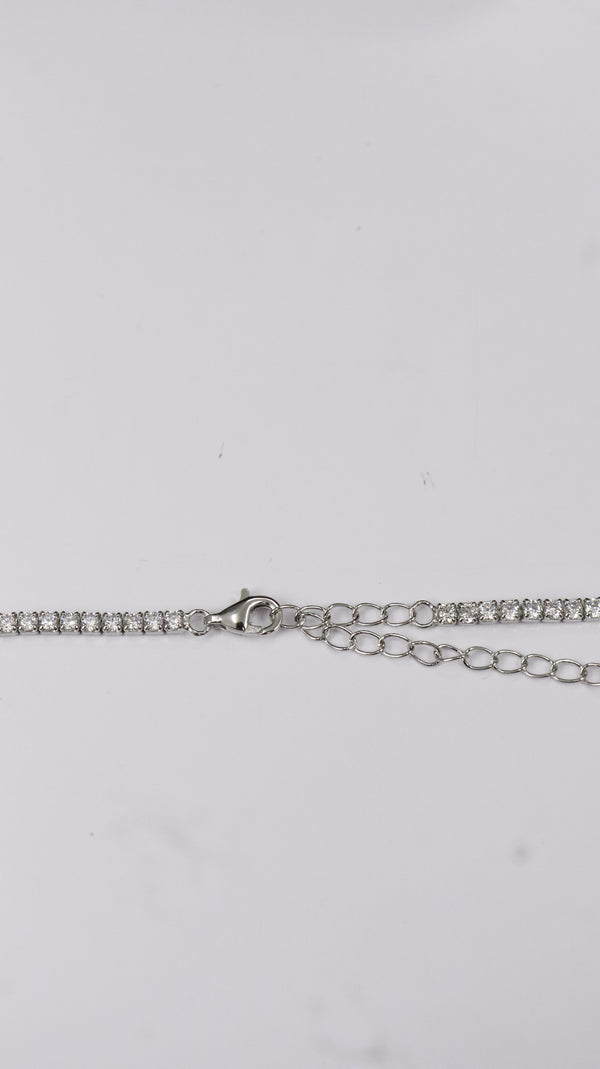 925 Silver Ruby Bloom Chain