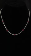 925 Silver Ruby Bloom Chain