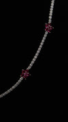 925 Silver Ruby Bloom Chain