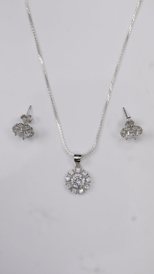 925 Silver Snow Glow Set