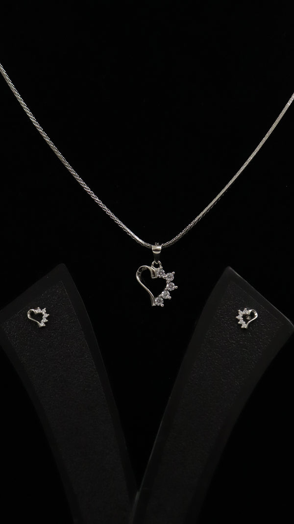 925 Silver Heart Spark Set