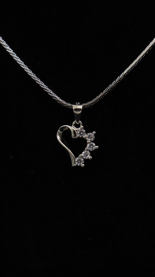 925 Silver Heart Spark Set