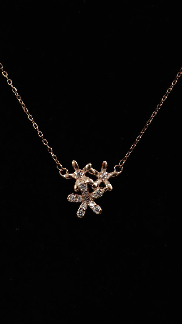 925 Silver Rose Bloom Set