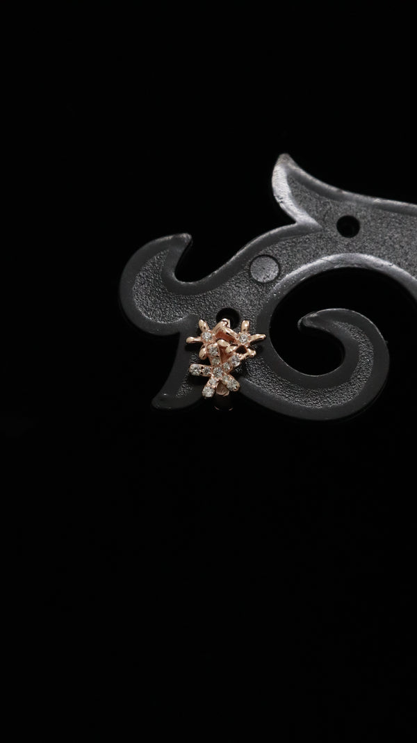 925 Silver Rose Bloom Set