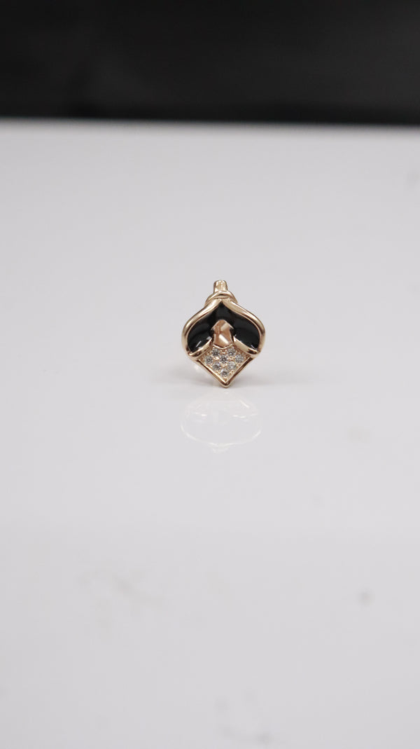 925 Sterling Silver Midnight Knot Studs