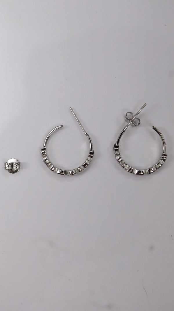 Colour Pop Silver Hoop Earrings