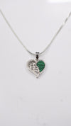 925 Silver Green Heart Glow Set + Ring