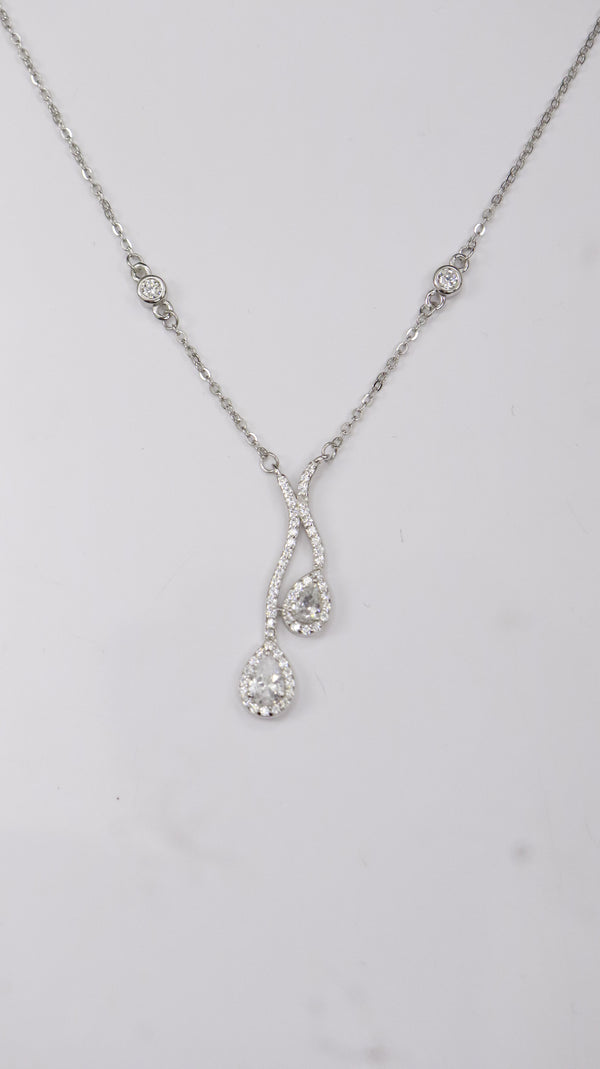 925 Silver Twin Drop Grace Set