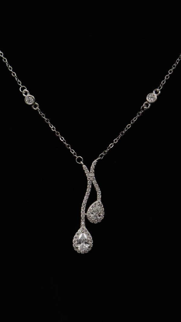 925 Silver Twin Drop Grace Set