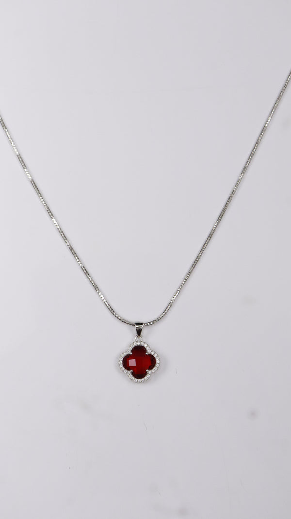 925 Silver Ruby Glow Set