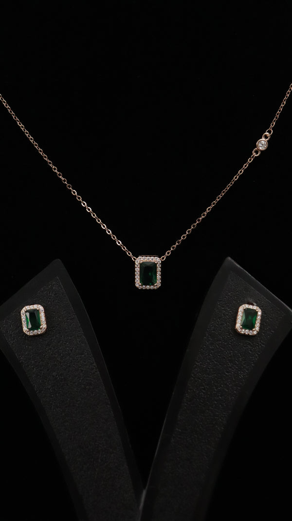 925 Silver Emerald Grace Set