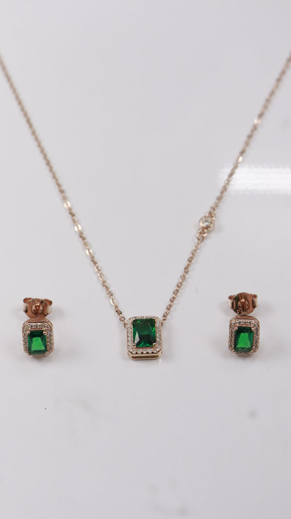 925 Silver Emerald Grace Set