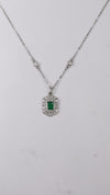 925 Silver Emerald Aura Set