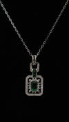Emerald Charm Pendant & Bracelet Combo