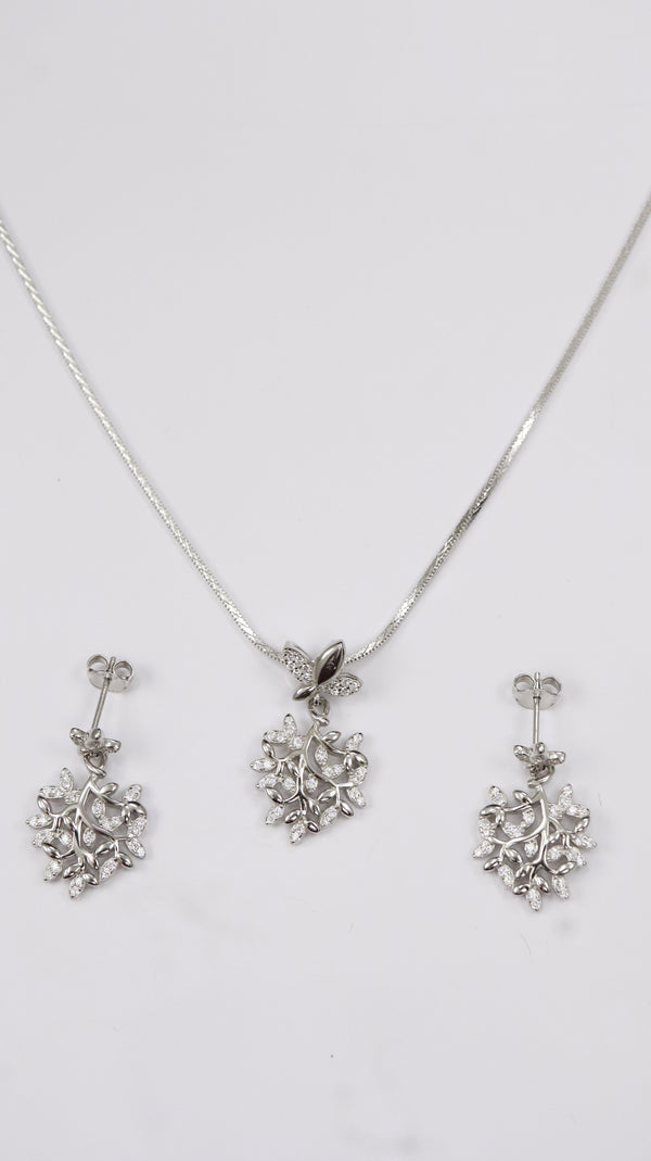 925 Silver Leaf Grace Set