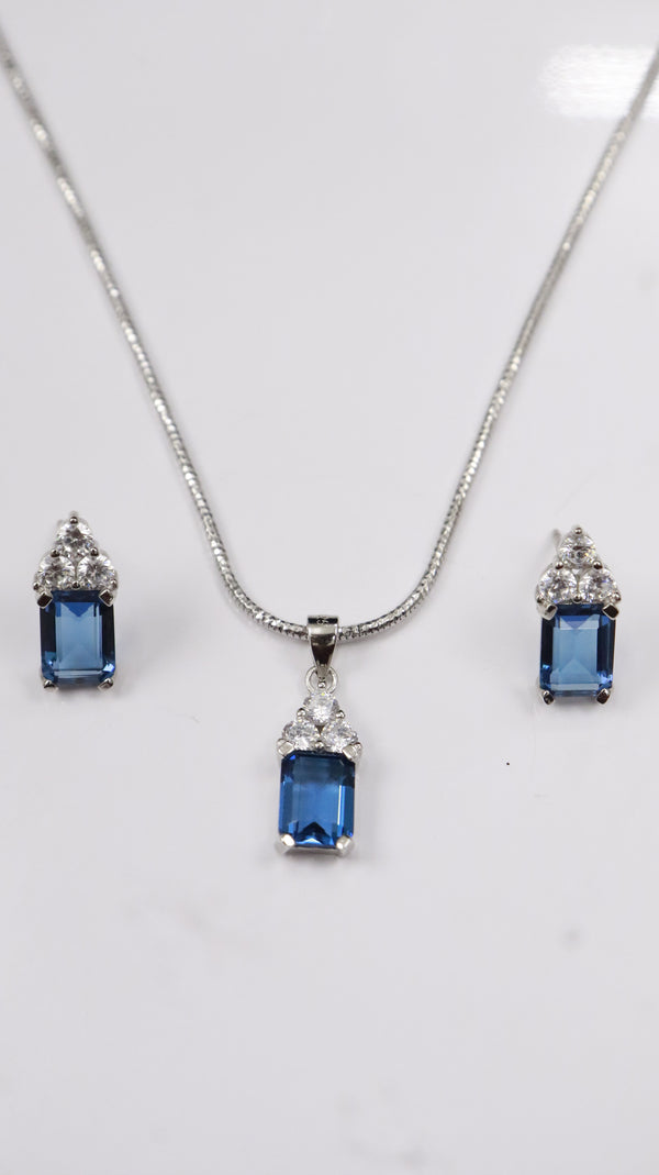 925 Silver Blue Grace Set