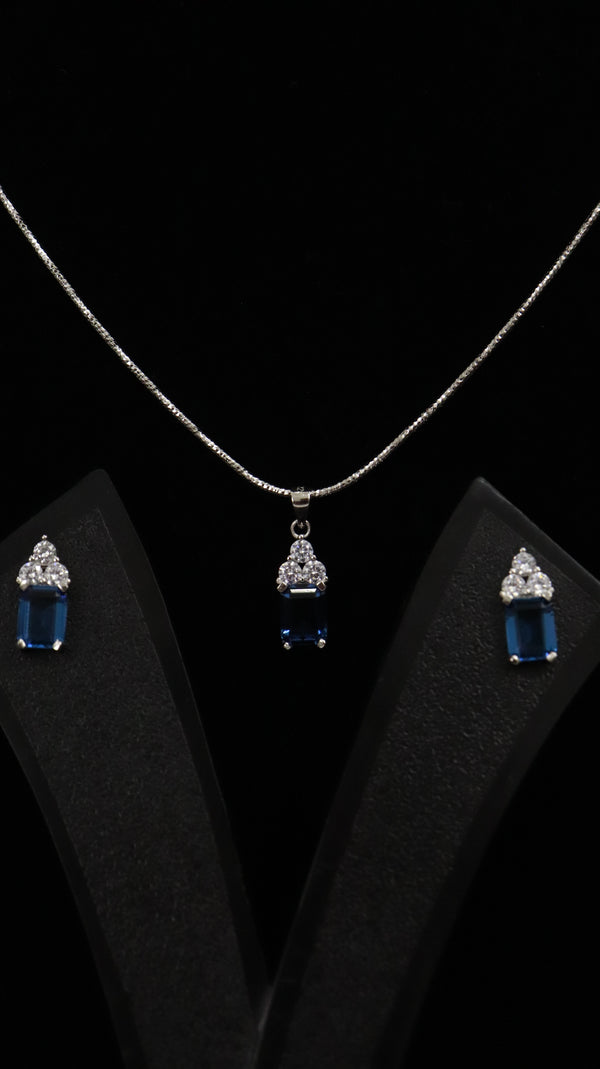 925 Silver Blue Grace Set