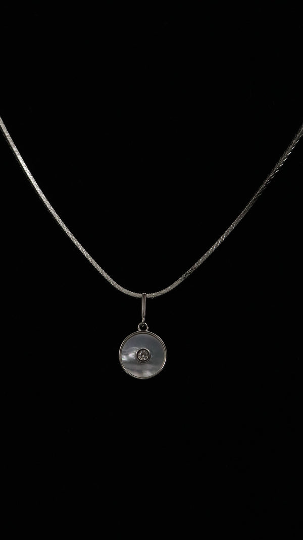 925 Silver Pearl Circle Set