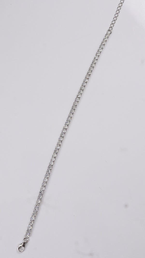92.5 Sterling Silver Classic Shine Tennis Bracelet.