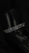 92.5 Sterling Silver Blue Line Glow Cuff Premium Bracelet