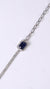 92.5 Sterling Silver Blue Stone Dual Chain Bracelet