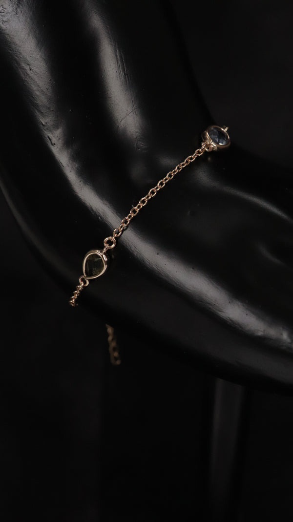 92.5 Sterling Silver Pastel Orbit Bracelet [Rose Gold]