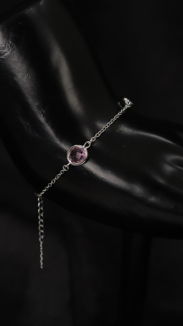 92.5 Sterling Silver Pastel Orbit Bracelet