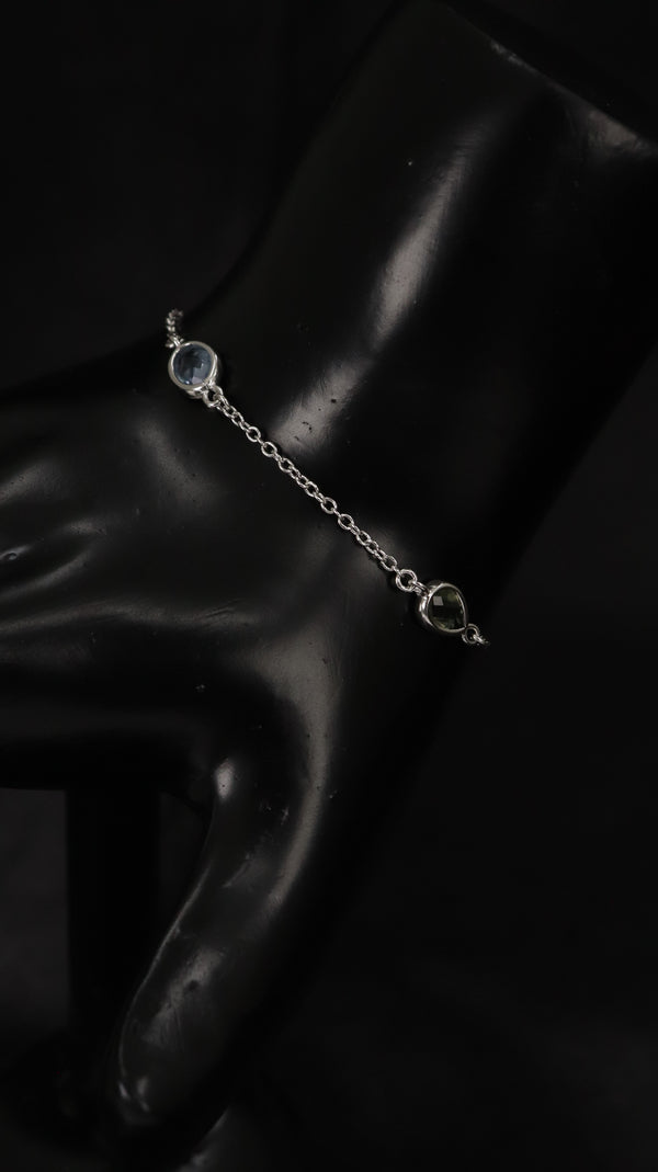 92.5 Sterling Silver Pastel Orbit Bracelet