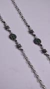 (Pair) Meher Silver Oxidised Anklet