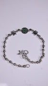 (Pair) Meher Silver Oxidised Anklet